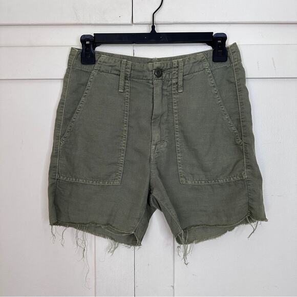 NWT Mother Shaker Crop Short In Army Green 24 - Picture 2 of 8
